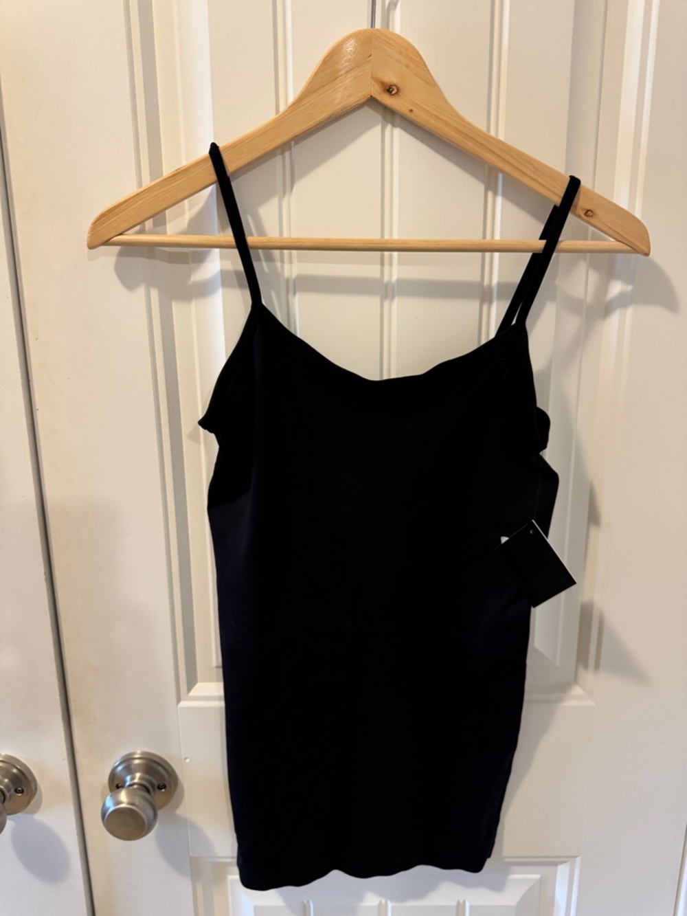Black seamless bamboo tank